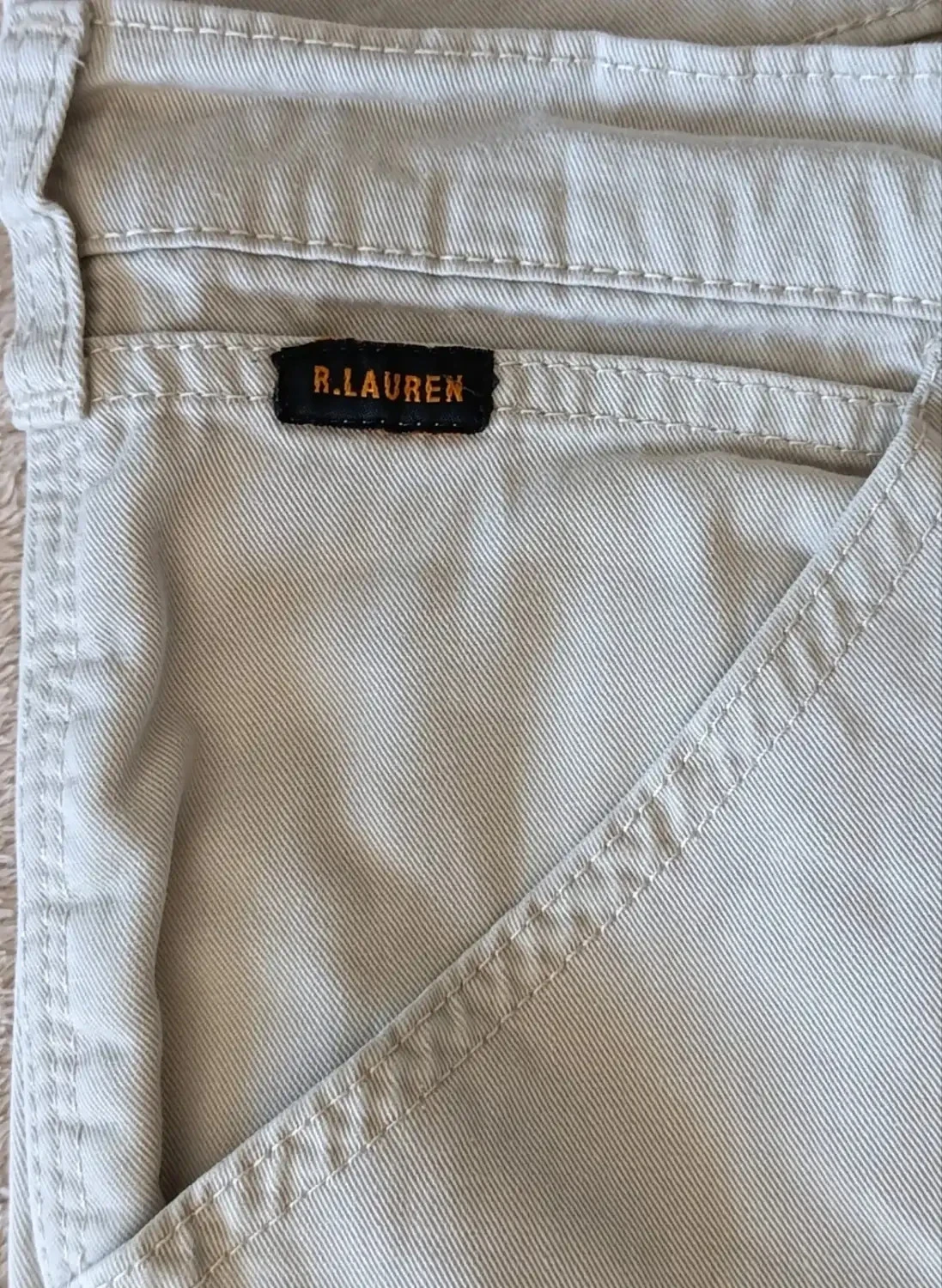 Short Polo Jeans Co Ralph Lauren cargo beige Taille 34 – photo 4
